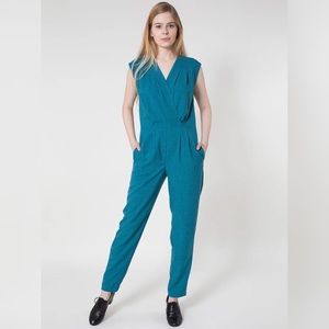 AMERICAN APPAREL Aqua Jumpsuit